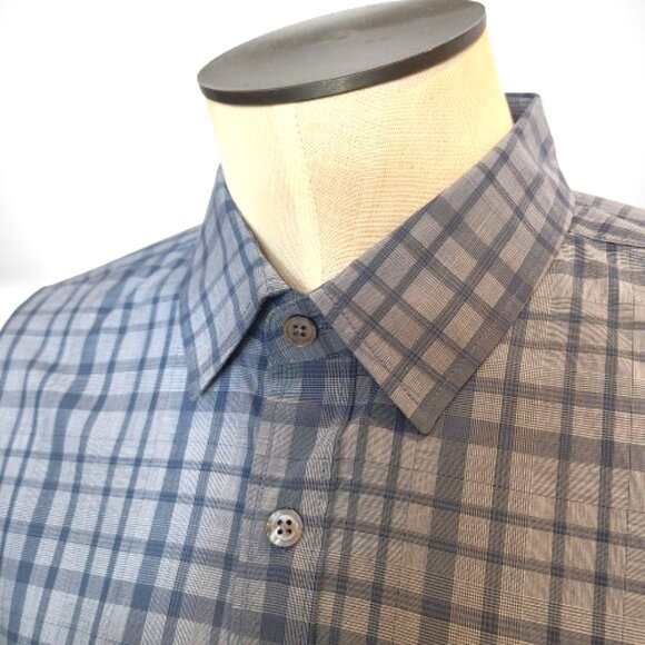 BOSS Hugo Boss Slim Fit Button-Down Shirt – Men’s XL – Blue Plaid – Two Chest Po - Picture 2 of 13